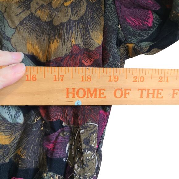 VTG 90s Carol Anderson Collection Womens Dark Floral Moody Blazer Small Jacket - Picture 10 of 12